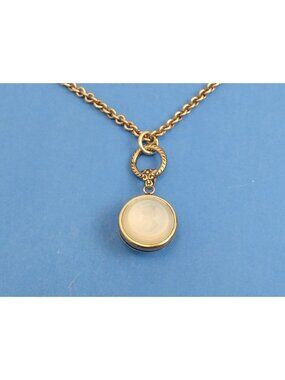 Light Blue Glass Cameo Silver Pendant Necklace
